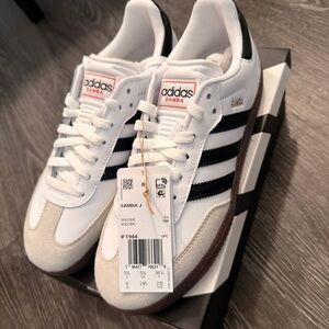 adidas Samba Men's Sneakers in White, Black & Brown